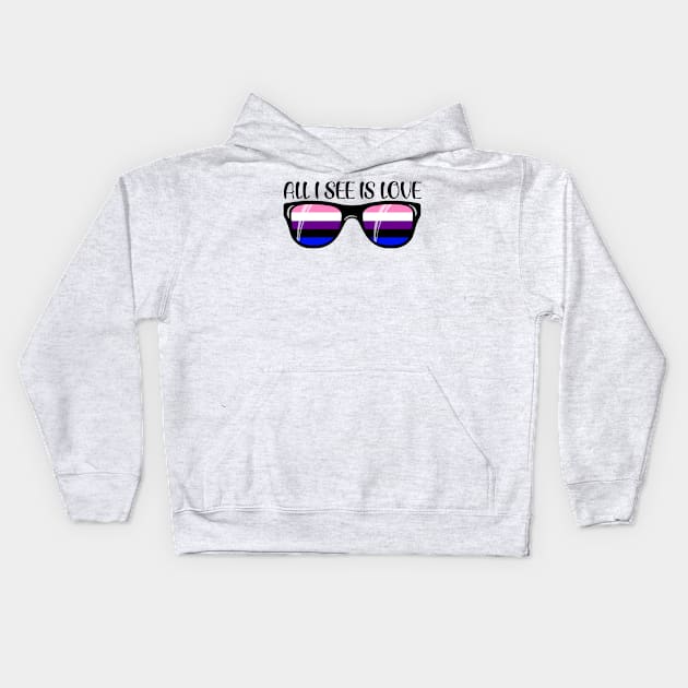 Genderfluid Sunglasses - Love Kids Hoodie by Blood Moon Design